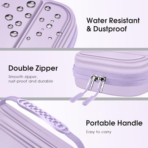 FINTIE Carrying Case for Nintendo Switch 2 (2025), Shockproof Hard Shell Switch 2 Case, Protective Cover Travel Bag with 19 Game Card & 2 Micro SD Card Slots & Inner Pocket, Lilac Purple - color: Lilac Purple