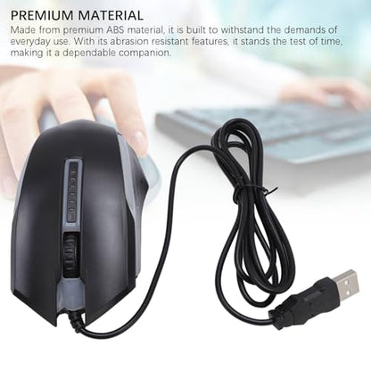 RGB Gaming Mouse, Wired USB Computer Mouse with Colorful Lighting, Ambidextrous Comfortable Grip for PC, Laptop, Office & Starter Gaming, 1200 DPI
