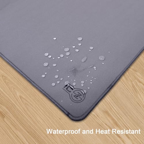 XXL Extended Gaming Mouse Pad/Mat 40"x18"(Steel Grey) - Large & Wide Desk Cloth Mousepad - Stitched/Water Proof/Non Slip Base - color: Steel Gray, size: XXL 40"x18"