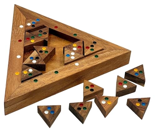 Color Match Triangle Wooden Puzzle Brain Teaser - style: Triangle Color Match