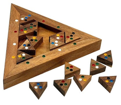 Color Match Triangle Wooden Puzzle Brain Teaser - style: Triangle Color Match
