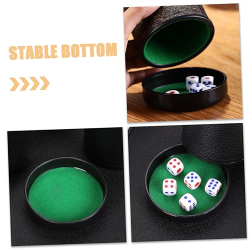 HANABASS 5pcs Dice Cup Stand Durable Base Replacement with Noise Reduction for Secure Fit Easy to Install Dice Cup Lid and Tray for Ktv Game Accessories