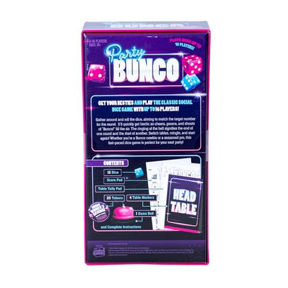 Endless Games Bunco Dice Party Game – Classic Fast-Paced Game for 2-16 Players | Ages 14+ | Includes Dice, Score Pad, and Accessories