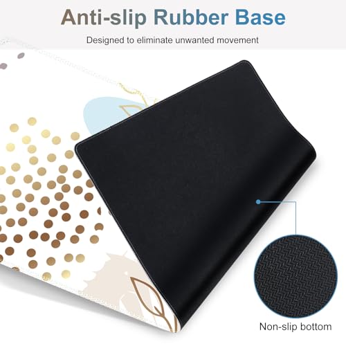 Large Gaming Mouse Pad Set, 4 in1 Ergonomics Keyboard Desk Mat with Memory Foam Wrist Rest, Computer Extended Game Mousepad, Non-Slip Desk Pad Matt Easy Typing Pain Relief I Art Modern Blue - color: Art Modern Blue