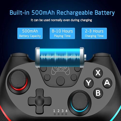 Lyyes Switch Controller, Wireless Pro Controller Joystick Compatible with Switch/Lite/Switch 2, 2 Pack