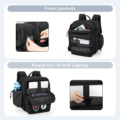 DSLEAF Cornhole Backpack for 16-24 Beanbags, Cornhole Bag with Extra Pocket | Well-organized Main Space with Dividers, Padded Shoulder Strap and Cushioned Lumbar for Comfort