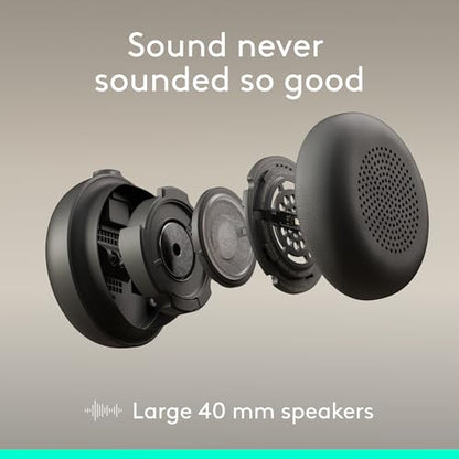 Logitech Zone Wired 2 Noise Canceling Headset with Adaptive Hybrid - Black | Noise-canceling, adaptive hybrid ANC, wired connectivity - color: Black, style: Wired