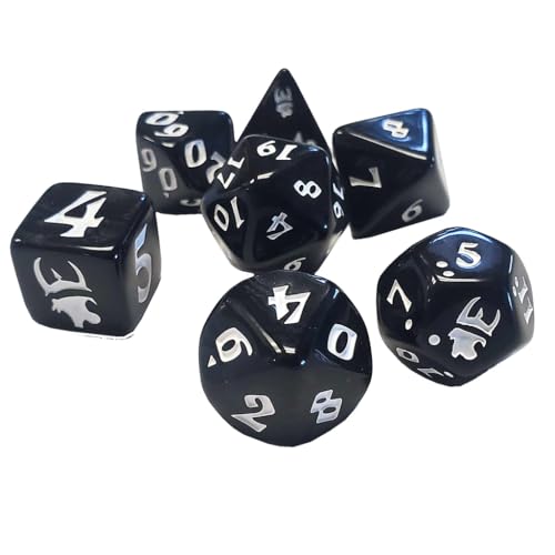 Munchkin Polyhedral Dice Set (Black/White) - color: Black/White