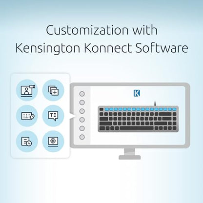 Kensington KB415 USB-C Wired Compact Keyboard, Quiet Scissor-Switch Keys, Programmable, Copilot Hotkey, Compatible with Windows, Black (K75411NA) - size: Compact Size, style: Wired