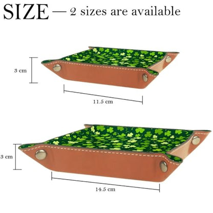 Shamrock Clover Pattern Dice Tray PU Leather Dice Rolling Tray Folding Dice Holder for Dice Games, Like RPG, DND and Other Table Games - color: Multi 9