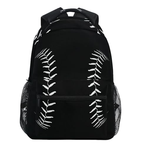 Fashion Baseball Sport Softball American Cool Backpacks School Book Travel College Shoulder Bag for Women Girls Men Boys - color: Multi