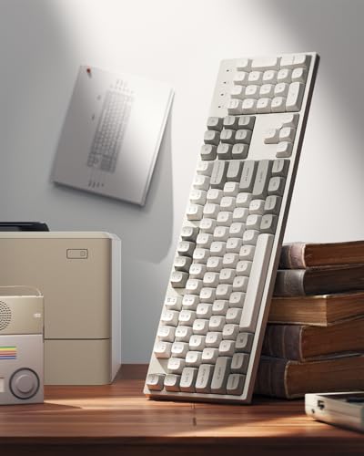 Keychron C2 Pro Wired Mechanical Keyboard with 8K Hz Polling Rate, Full Size Custom RGB Backlit Hot-Swappable, Non-Shine Through PBT Keycaps Compatible with Mac Windows Linux (Silent Banana Switch) - color: Silent Banana Switch