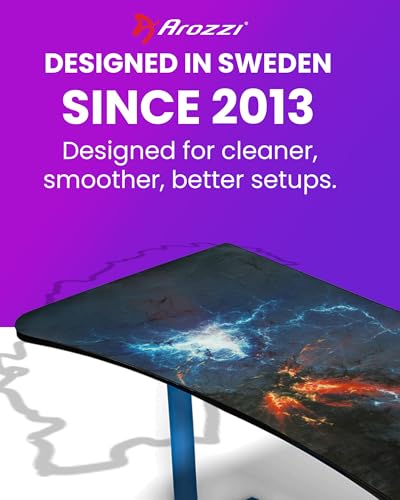 Arozzi Arena Gaming Desk Pad D012 | Full Desk Mouse Pad, Washable Desk Mat, Anti-Slip Rubber Base, Water-Resistant Surface - color: D012
