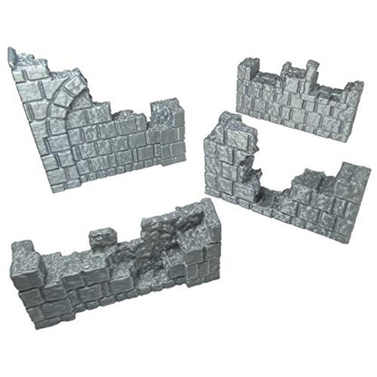 Wall Ruins Set 1 - Tabletop Game Terrain for D&D and Fantasy Role Playing Games - 28mm Scale