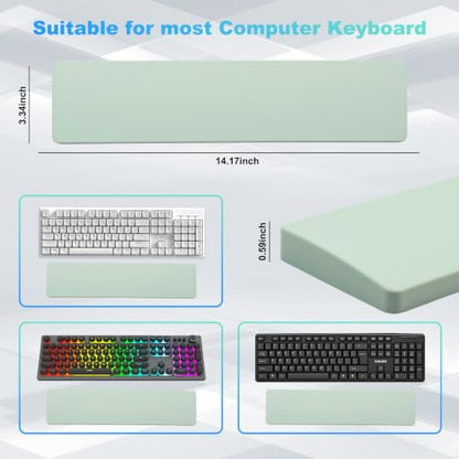 70% Keyboard Wrist Rest, Green Gel Wrist Rest for Keyboard, Cute Ergonomic Wrist Rest for Keyboard 70% - color: Green