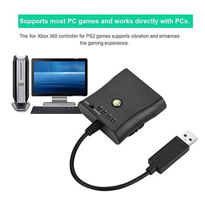 KUIDAMOS High-Definition Controller Adapter Converter, Supports Vibration and Enhances Gaming Experience, Works with PC and Xbox 360