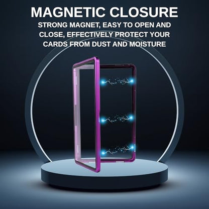 RedCap Magnetic Aluminum PSA Graded Card Holder 35PT Premium PSA Slab Protector Display Case with UV Resistant Glass Fits Standard PSA Graded Sports Trading Cards - Amethyst - color: Amethyst