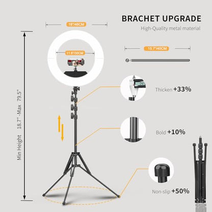 55W18 45cm Ring Light Kit (Black) - size: 18 in ring light kit