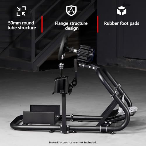 Dardoo Racing Simulator Cockpit Frame Fit for Logitech G27 G920 G923 G29, for Thrustmaster T300 T500, for Fanatec,Adjustable Driving Wheel Stand, Not Included Wheel,Pedal,Handbrake,Shifter & Seat