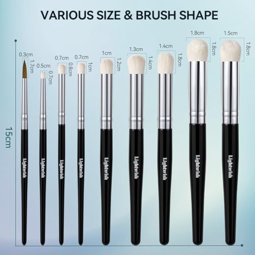 Dry Brush Miniature Painting 9Pcs, Dry Brush Set Miniature Paint Brushes for Models Miniature Painting Watercolor Acrylic Oil Paint Gouache DIY Craft - style: 8Pcs