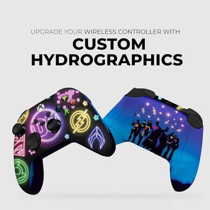 DreamController DC Comiic NEON Custom X-box Controller Wireless compatible with X-box One/Series X/S Proudly Customized in USA I Permanent HYDRODIP Print(NOT JUST A SKIN)(MODDED) - color: Dc Comiic Neon, size: Modded - Front & Back Print