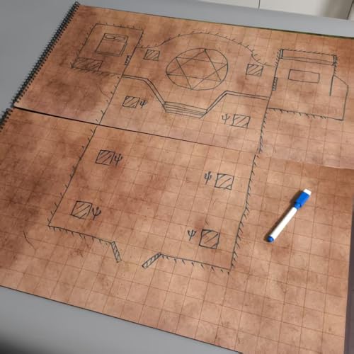 Foldable Battle Mat, TRPG Map, with Accessories Stickers, DND
