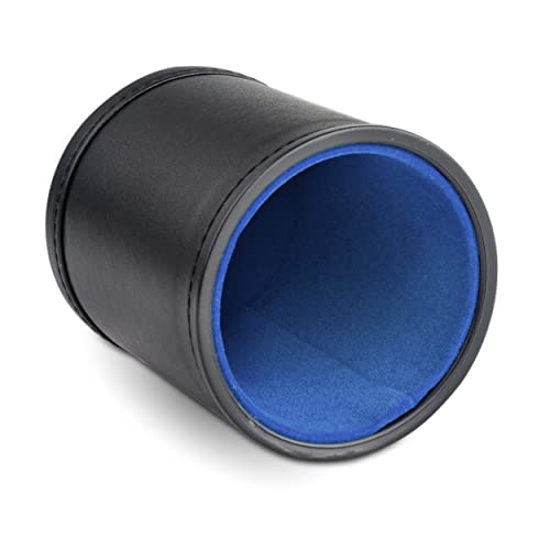 Leather Dice Cup for Board Games, Light Blue Felt Lining - style: Light Blue