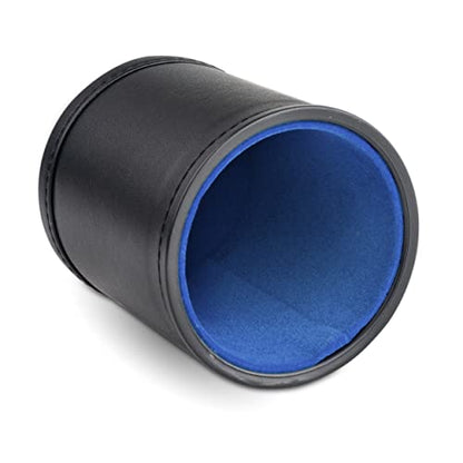 Leather Dice Cup for Board Games, Light Blue Felt Lining - style: Light Blue
