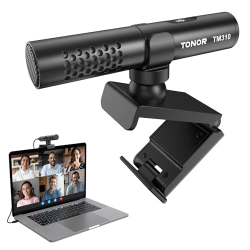 TONOR USB Conference Microphone for Laptop, Adjustable Computer PC Mic with Mute Button & LED Indicator, Microfono for Zoom Skype, 200 cm/78inch Cable, Plug-Play for MacOS Windows, TM310