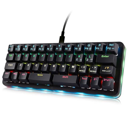 Koolertron 42-Key 40% Macaro Gaming Keyboard - Compact RGB Backlit Mechanical Keypad, Hot-Swappable USB-C Programmable Mini Keyboard for PC/Mac Gamers (Fully Customizable) - style: 40% Small Mechanical Gaming Keyboard with 16 Macro Keys