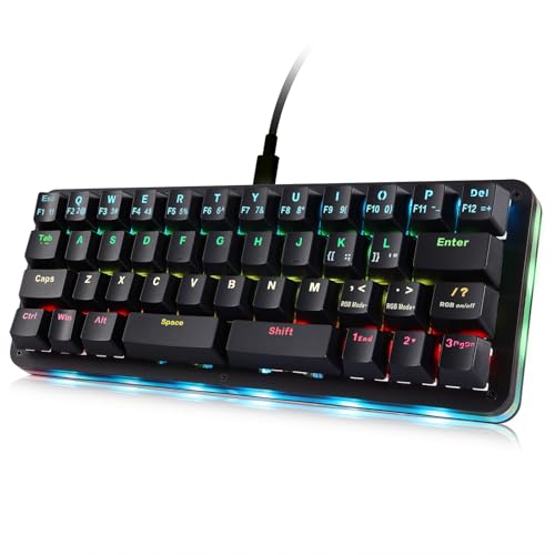 Koolertron 42-Key 40% Macaro Gaming Keyboard - Compact RGB Backlit Mechanical Keypad, Hot-Swappable USB-C Programmable Mini Keyboard for PC/Mac Gamers (Fully Customizable) - style: 40% Small Mechanical Gaming Keyboard with 16 Macro Keys