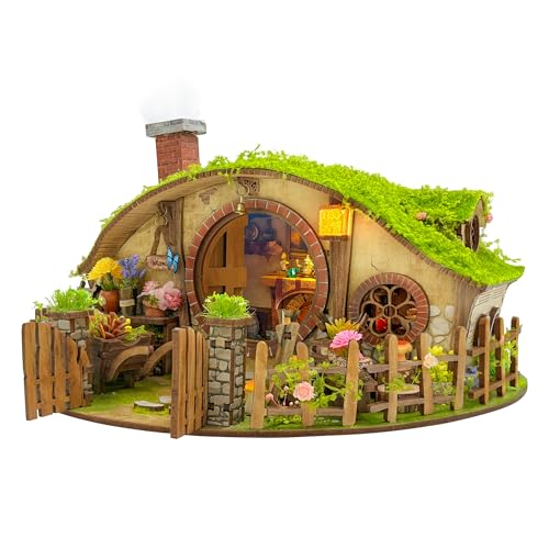 Miniature House Kit - Forest-Themed DIY Dollhouse Kit | Blind Box Design, Stress-Relief Craft, 3D Wooden Puzzles for Adults - The Magic Ring House (SQ-59) - color: The Magic Ring House