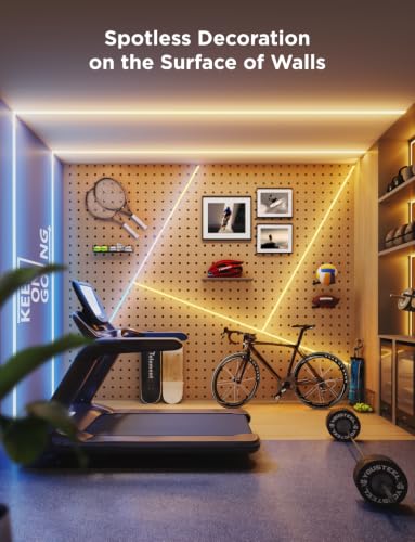 Govee COB LED Strip Light Pro, LED Lights for Bedroom Compatible with Alexa, Google Assistant and Matter, RGBICW Light with Warm White, Smart Strip Light, Color Changing, for Cabinet, 16.4ft | Work with Alexa, Google Assistant and Matter, Smart Strip Ligh