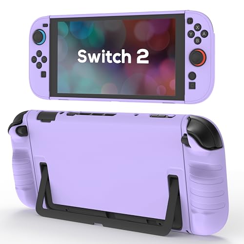 TIKOdirect Protective Case for Switch 2, Hard PC Slim Dockable Cover Case Designed for Switch 2 2025, Game Console and Joy Con Controllers, Purple - color: Purple