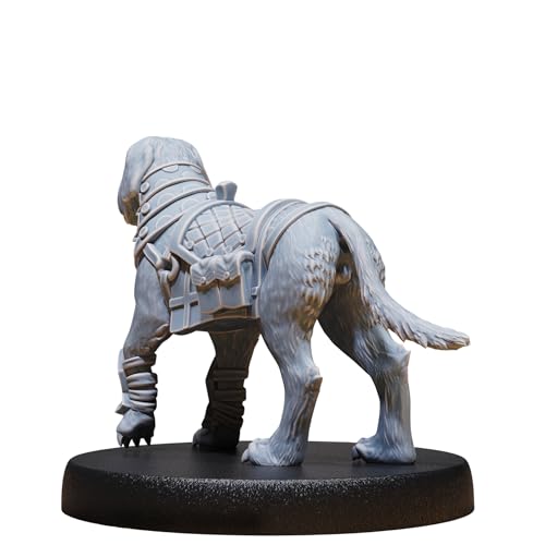 Unpainted DND Raid Dog Miniature Figurine, Tabletop Gaming Collectible, Fantasy World, Ideal Gift for Dungeon Masters and Collectors Alike - Designed by Epic Miniatures