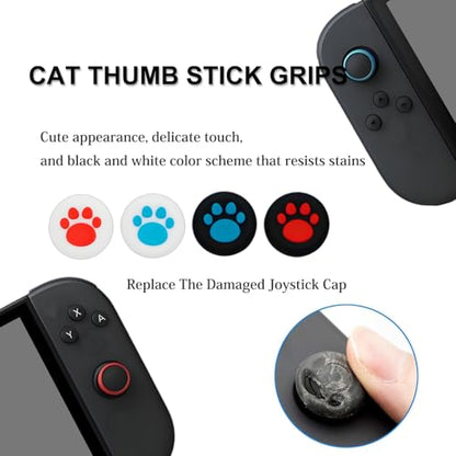 Joystick Replacement Kit Compatible with Nintendo Switch 2 Joycon Controller (2025), Drift Joystick Fixing Repair Tool Contains 2 Anti-Drift Analog Left and Right Thumbstick, Screwdriver Pry Tools Tweezers, Dust Sticker Cleaning Cloth and Brush, 4 Thumb S