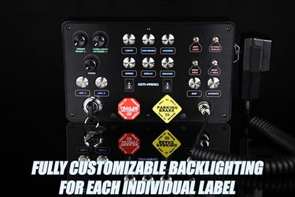 SIM-PANEL Classic 2 Button Box for ATS/ETS2 (American Truck Simulator/Euro Truck Simulator) (Premium Black Brushed Aluminum Finish with CB Communications) - style: Premium Black Brushed Aluminum Finish With CB Communications