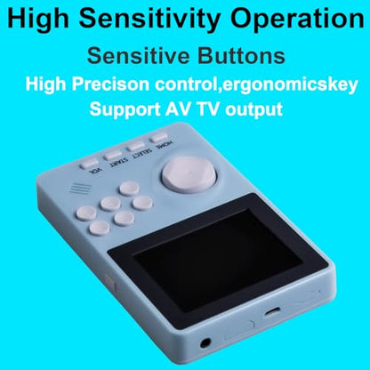 16 Bit Handheld Video Game Console for Kids Adults，2.8-inch Super Wide Lcb Preloaded 100 HD Handheld Game Console Seniors Electronic Game Player Birthday Present Xmas(Light Blue) - color: Light Blue