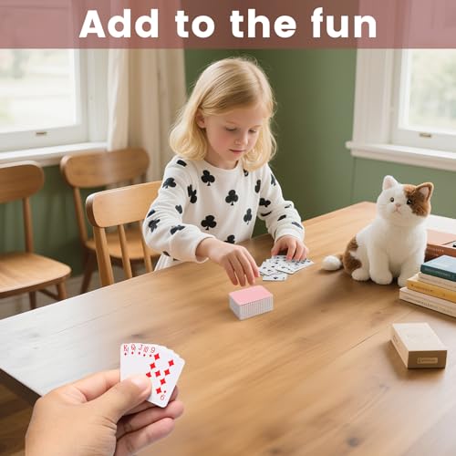 3 Pack Small Deck of Cards, Fun & Portable Smal Playing Cards for Travel, Camping, Parties, Cute & Durable 1.18 x 1.57 Inch Deck, Perfect for Game Nights with Friends & Family