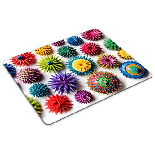 Square Mouse Pad Colorful sea Urchin,Gaming Mouse Pads for Desk,Soft Computer Waterproof Non-Slip Mouse Mat - color: Colorful sea urchin