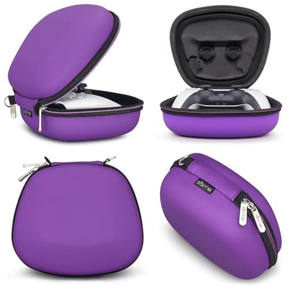 Carry Case Compatible with PS5 DualSense Wireless Controller, PlayStation 5 Controller Holder Travel Safekeeping Protective Case Storage Bag - color: Purple