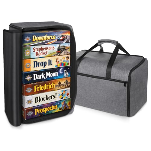 Board Game Storage Bag, Portable Board Game Organizer and Storage with Cover for Office Supplies, Puzzles, Building Blocks, Craft Product, Collapsible Board Games Storage Containers - color: 1 Pack-Grey-Bag