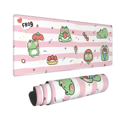 Cute Frog Mouse Pad XL Large Mousepad Non Slip Rubber Base Desk Mat for Laptop Computer Gaming 31.5" X 12" - color: Cute Frog