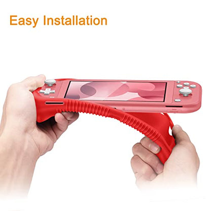 FINTIE Soft Silicone Protective Case for Nintendo Switch Lite 2019 | Ergonomic Grip, Anti-Slip, Shock-Absorption & Anti-Scratch, Lightweight Grip Case Cover, Red - color: Red