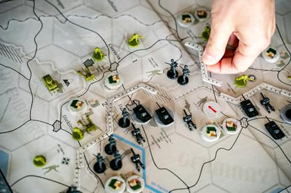 Renegade Game Studios Axis & Allies Battle of the Bulge WWII Board Game | 2 Player Strategy Wargame with 138 Miniatures, Hexagonal Grid Movement, Ardennes Map and Tactical Combat, Ages 14+