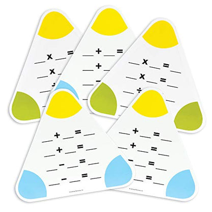 Learning Resources Write & Wipe Fact Family Boards | Elementary Math Manipulatives, Math White Boards for Students, Addition and Subtraction White Board for Kids