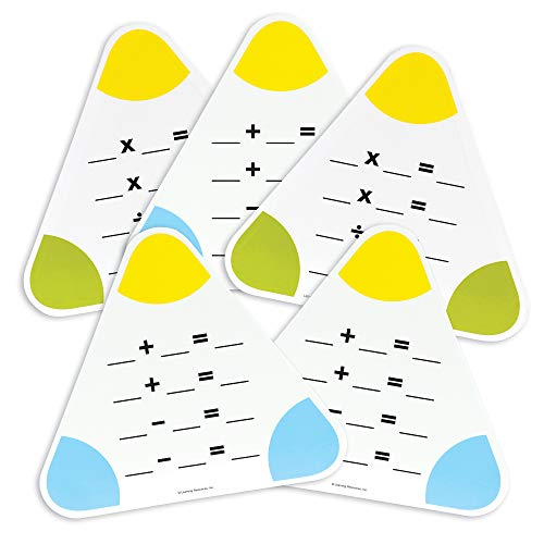 Learning Resources Write & Wipe Fact Family Boards | Elementary Math Manipulatives, Math White Boards for Students, Addition and Subtraction White Board for Kids