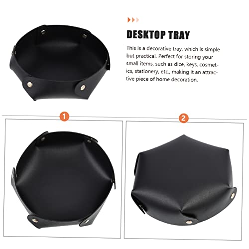 VICASKY Portable PU Dice Tray Large Folding Dice Storage Box Thickened Structure Tabletop Storage Tray for RPG and Board Games