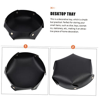 VICASKY Portable PU Dice Tray Large Folding Dice Storage Box Thickened Structure Tabletop Storage Tray for RPG and Board Games