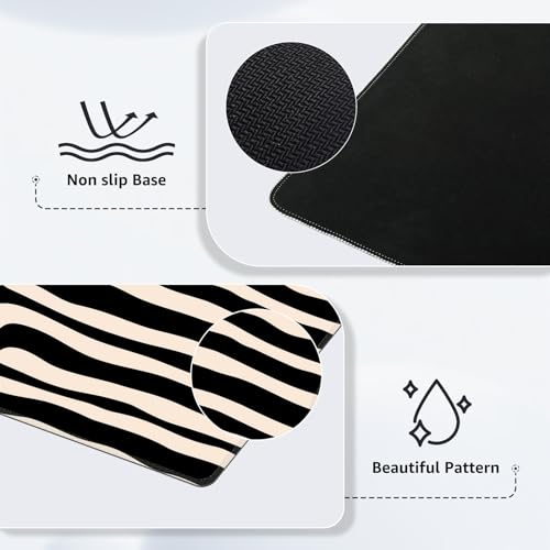 iCasso Gaming Mouse Pad (35.4x15.7 in), Keyboard Mouse Mat for Work, Curve | Large Stable Rubber Base Mousepad with Stitched Edges, Game, Office, Home - color: Curve
